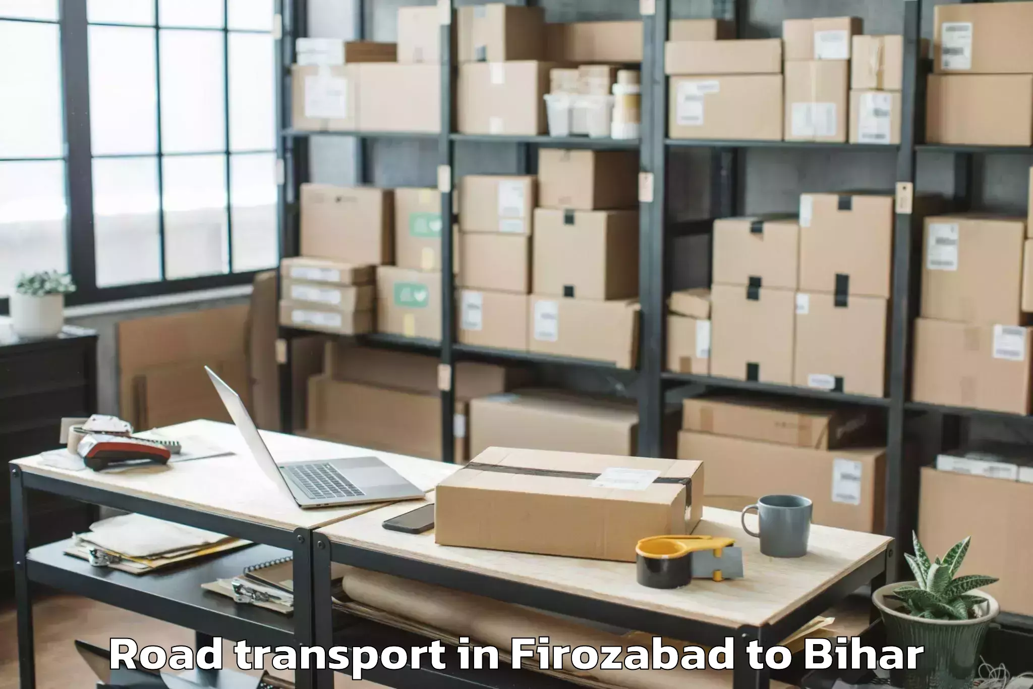 Top Firozabad to Singhia Ii Road Transport Available